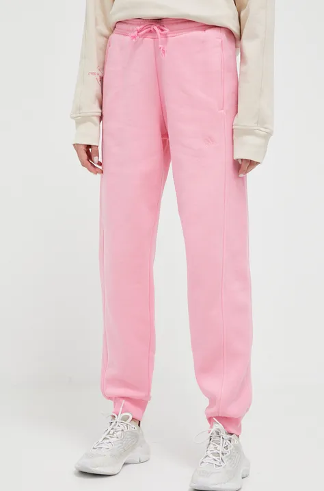 Спортивные штаны adidas цвет розовый однотонные