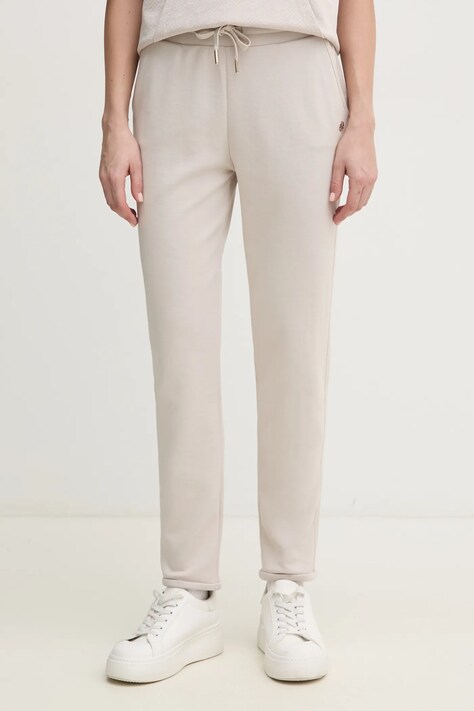 Joop! pantaloni de trening culoarea bej, neted