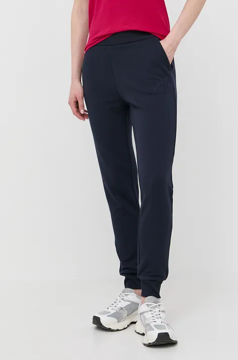 Спортивные штаны Armani Exchange цвет синий с аппликацией
