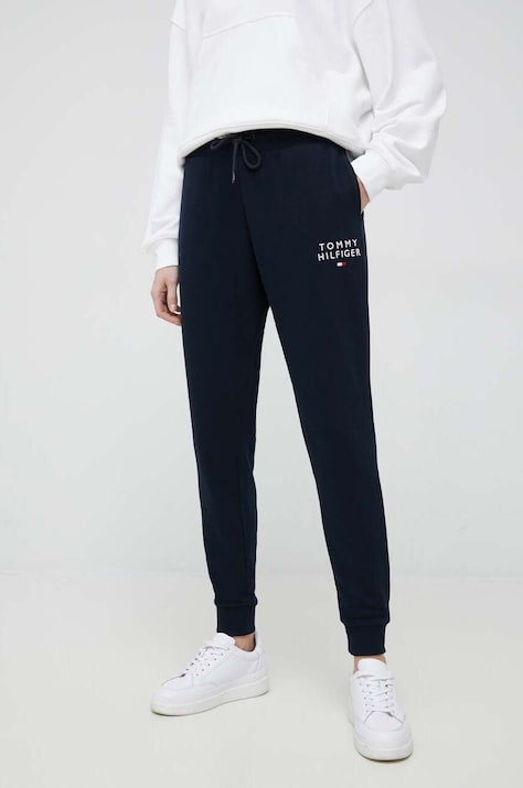Tommy Hilfiger pantaloni de trening culoarea bleumarin, cu imprimeu UW0UW04522