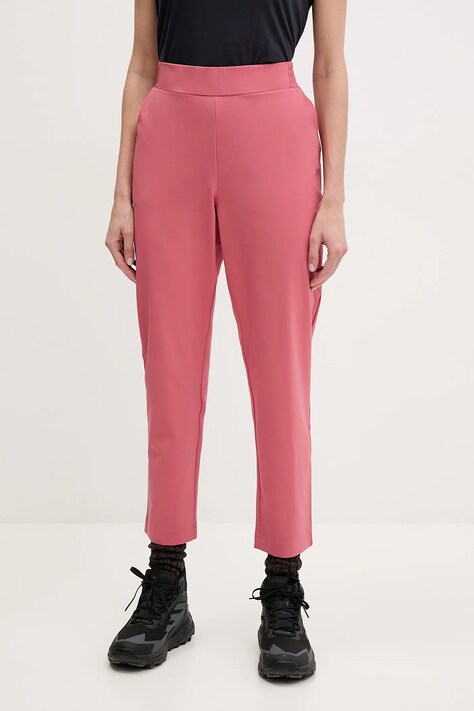Helly Hansen pantaloni sport Thalia 2.0 femei, culoarea roz, drept, high waist, 34325