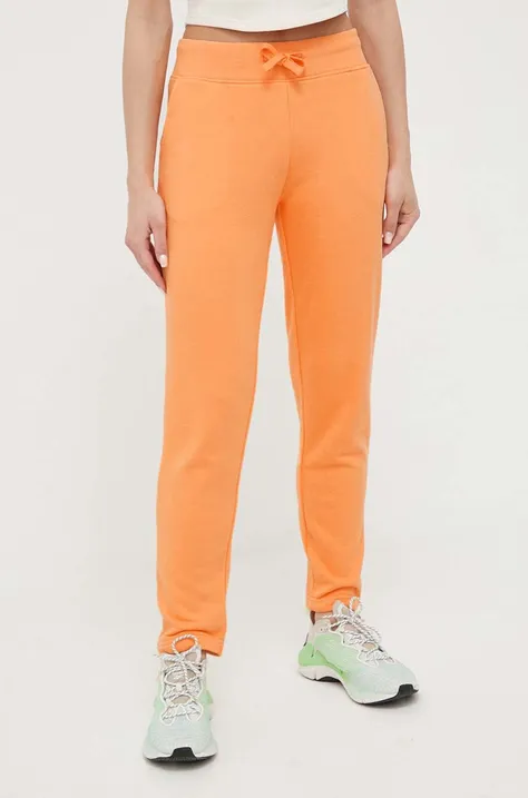 4F spodnie dresowe kolor pomarańczowy gładkie