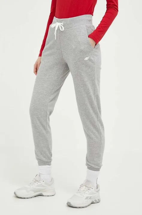 Спортен панталон 4F в сиво с изчистен дизайн