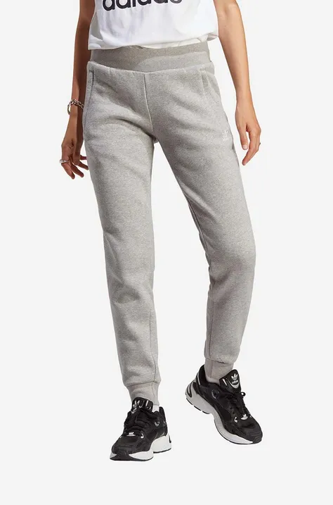 Спортивные штаны adidas Originals женские цвет серый однотонные IA6460-MGREYH
