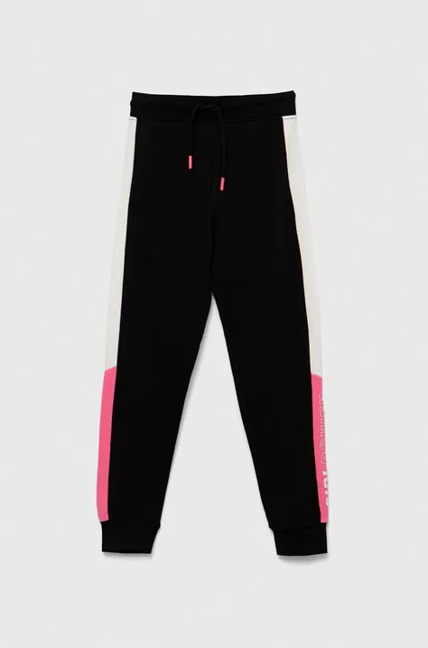 OVS spodnie dresowe dziecięce kolor czarny wzorzyste