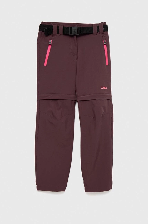 CMP pantaloni copii culoarea bordo