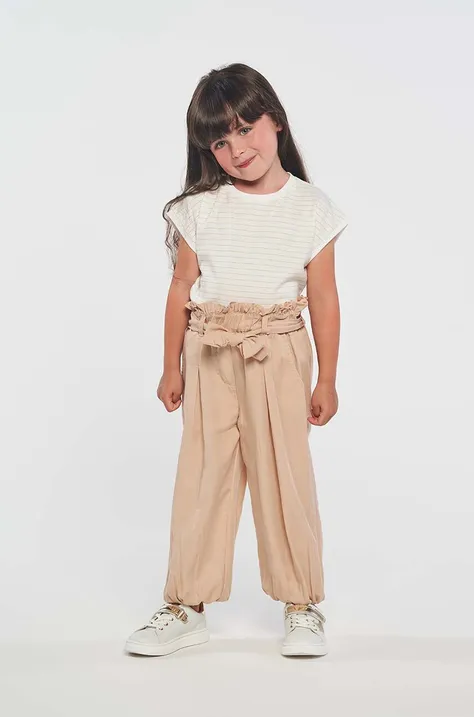 Detské nohavice Birba&Trybeyond béžová farba, jednofarebné