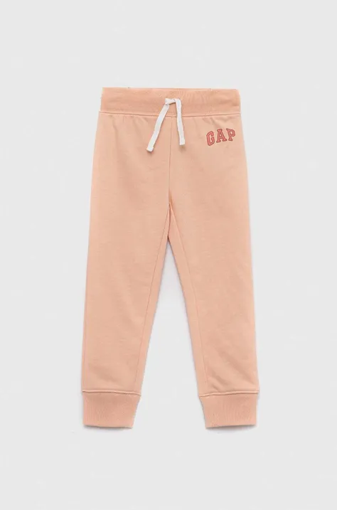 Детские спортивные штаны GAP цвет оранжевый с принтом