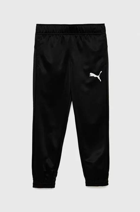 Дитячі спортивні штани Puma ACTIVE Tricot Pants cl B колір чорний з принтом