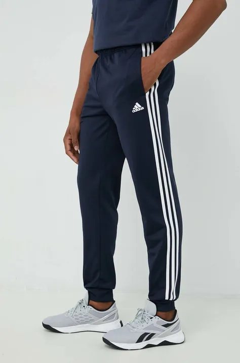 Спортивные штаны adidas мужские цвет синий с аппликацией