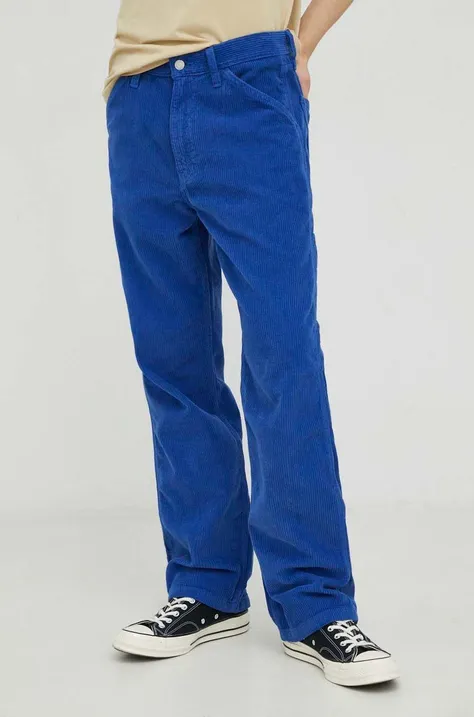 Levi's spodnie sztruksowe męskie kolor niebieski w fasonie cargo