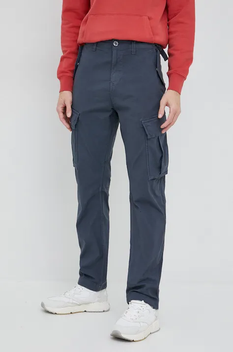 Pepe Jeans spodnie męskie kolor granatowy w fasonie cargo