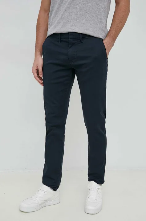 Pepe Jeans spodnie James męskie kolor granatowy dopasowane