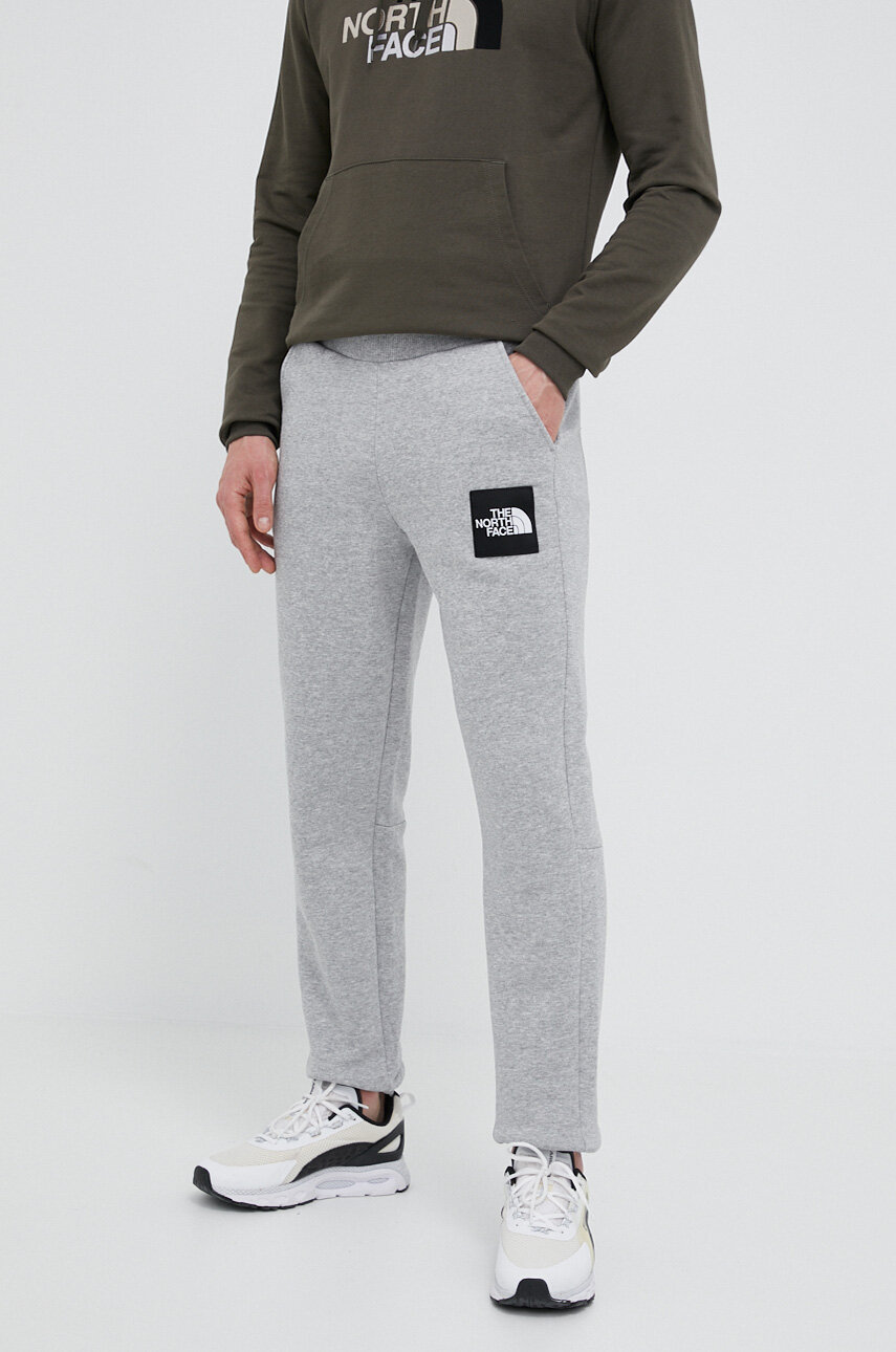 The North Face spodnie dresowe kolor szary z nadrukiem