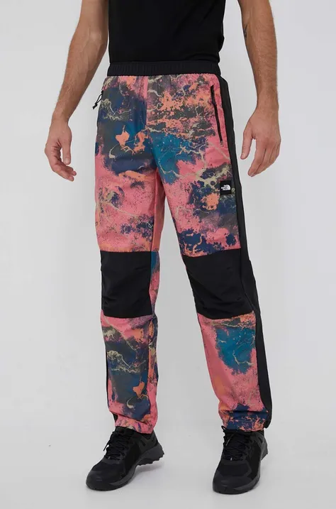 The North Face spodnie dresowe kolor różowy wzorzyste