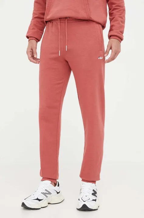Fila spodnie dresowe kolor różowy gładkie