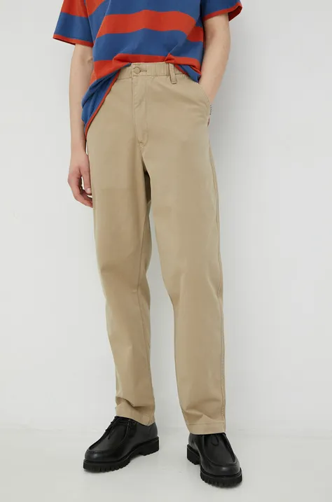 Levi's pantaloni barbati, culoarea bej, mulata