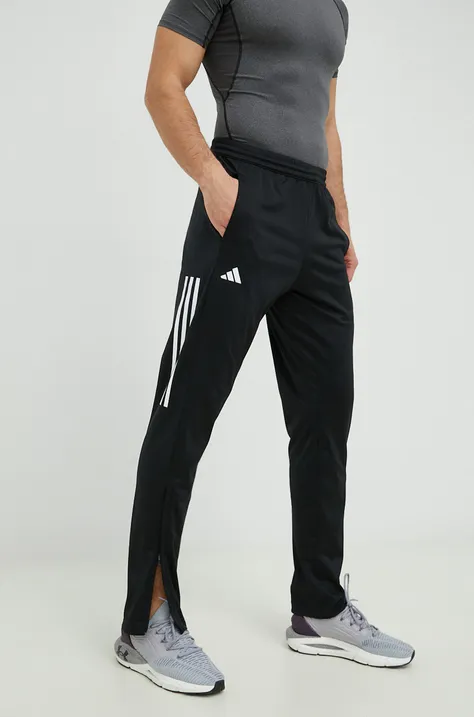 adidas Performance spodnie treningowe męskie kolor czarny z nadrukiem