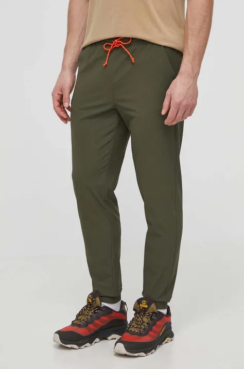 Turistické nohavice Marmot Elche zelená farba, jednofarebné
