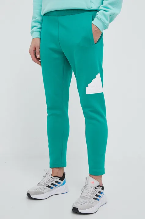 adidas spodnie dresowe kolor zielony z nadrukiem
