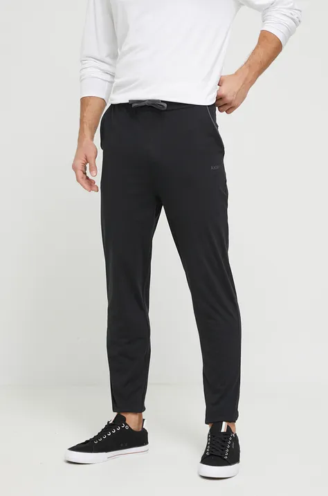 Homewear hlače Joop! boja: crna, glatki materijal