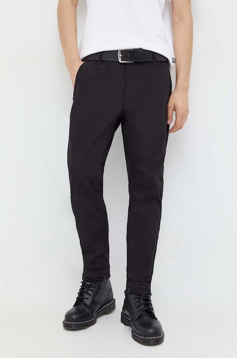 G-Star pantaloni bărbați, culoarea gri, cu fason chinos