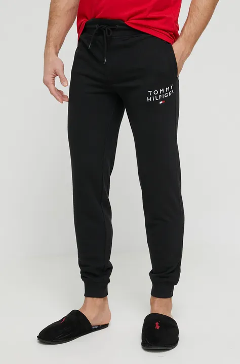 Παντελόνι φόρμας Tommy Hilfiger χρώμα: μαύρο