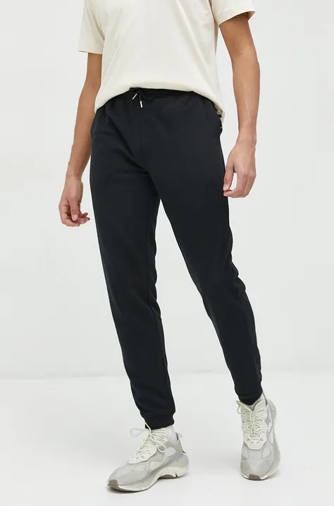 Quiksilver spodnie dresowe męskie kolor czarny gładkie