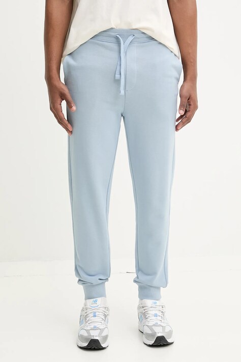 HUGO pantaloni de trening din bumbac culoarea negru, neted, 50489617