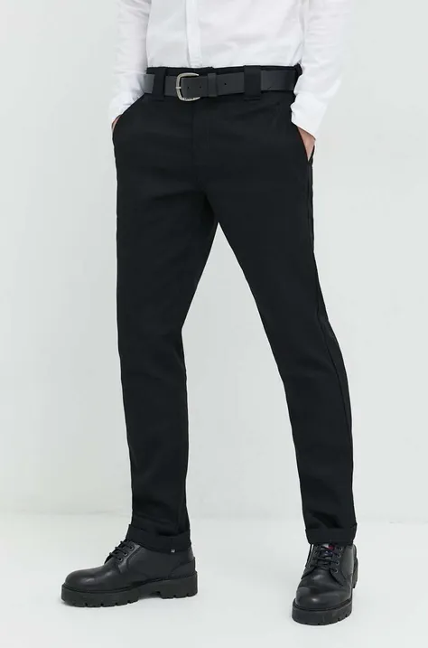 Dickies trousers men's black color