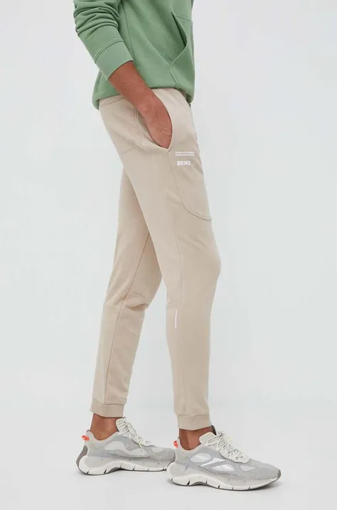 Παντελόνι φόρμας 4F χρώμα: μπεζ