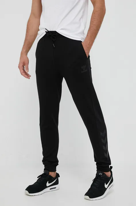Спортивні штани Hummel колір чорний з принтом