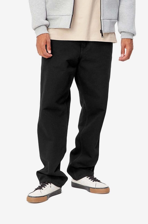 Carhartt WIP cotton trousers black color