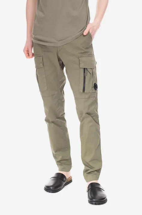 C.P. Company spodnie męskie kolor zielony proste 14CMPA131A005694G648-BLACK
