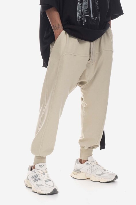 Rick Owens DRKSHDW spodnie męskie kolor beżowy