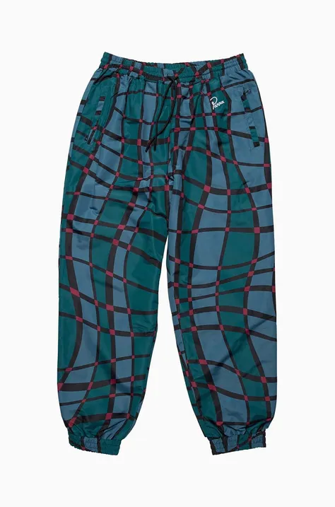 Kalhoty by Parra pánské, zelená barva, vzorované, 49325-multi.chec