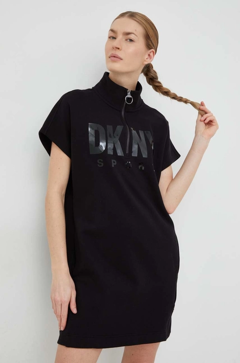 Dkny rochie culoarea negru, mini, oversize