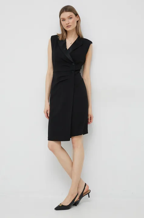 Φόρεμα DKNY χρώμα: μαύρο
