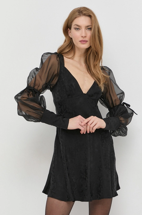 Obleka For Love & Lemons črna barva