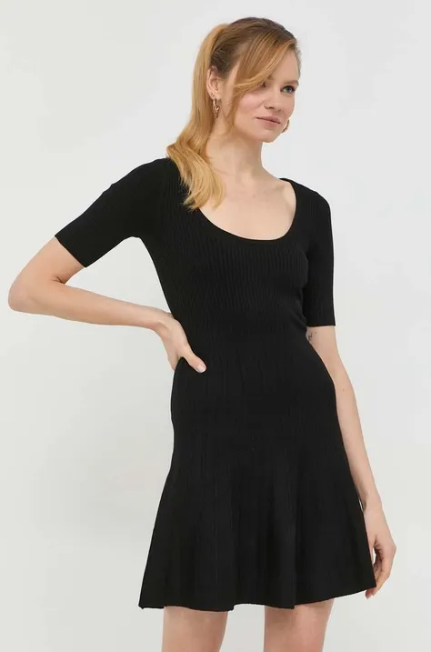 Guess sukienka kolor czarny mini rozkloszowana