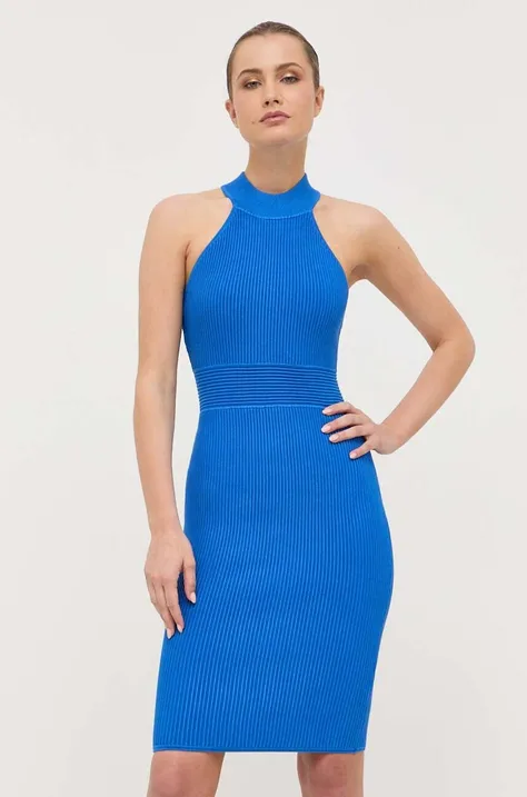 Guess sukienka MOCK kolor niebieski mini dopasowana W3RK28 Z2YJ2