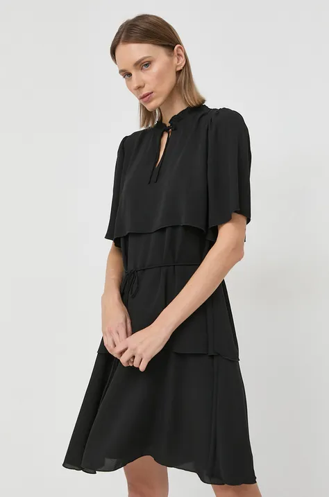 Šaty Bruuns Bazaar Camilla Edith čierna farba, mini, rovný strih