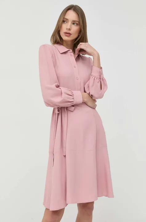 Weekend Max Mara rochie culoarea roz, mini, evazati