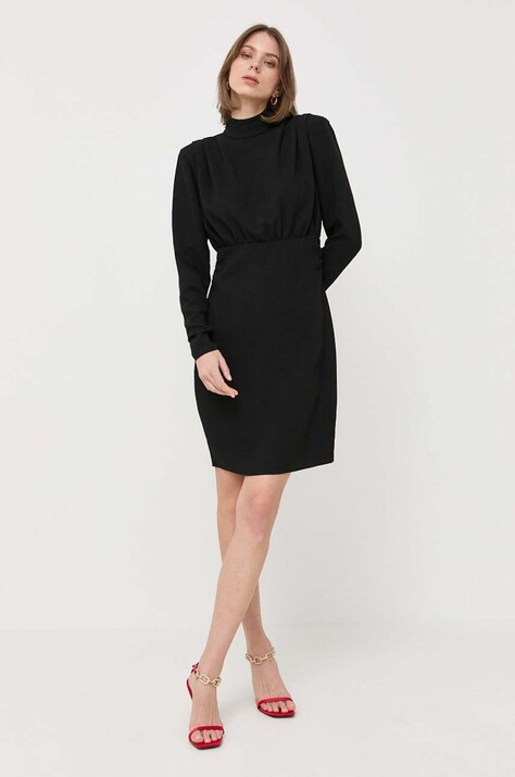 Notes du Nord rochie culoarea negru, mini, mulată