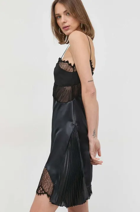 Сукня Victoria Beckham колір чорний mini розкльошена