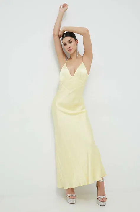Сукня Bardot колір жовтий maxi пряма