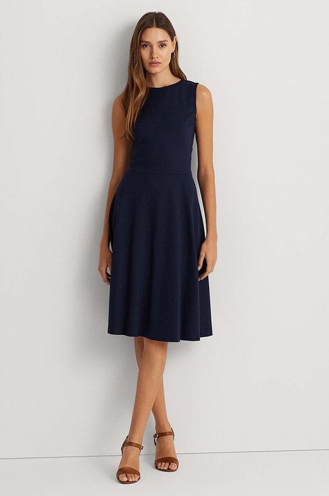 Haljina Lauren Ralph Lauren boja: tamno plava, mini, širi se prema dolje, 250851951