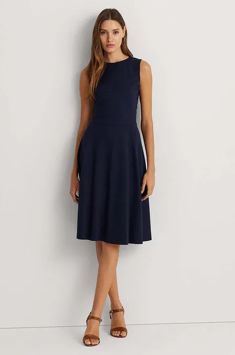 Платье Lauren Ralph Lauren цвет синий mini расклешённая