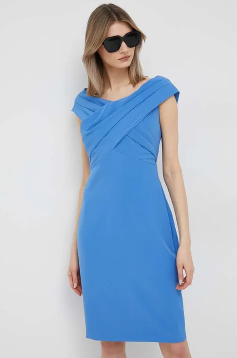 Lauren Ralph Lauren sukienka kolor niebieski mini prosta