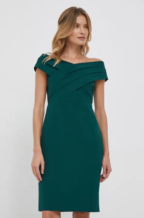 Lauren Ralph Lauren sukienka kolor zielony mini prosta